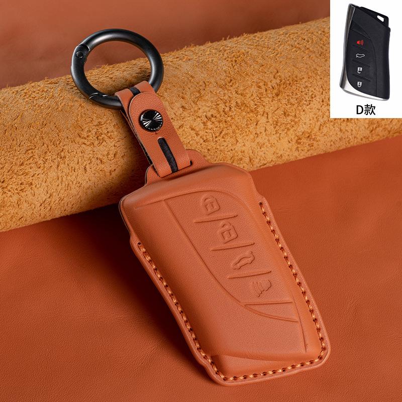 Leather Key Cover For Lexus  Es200 260 Es300 Nx200 Lx570    Car Key Case Holder Ring