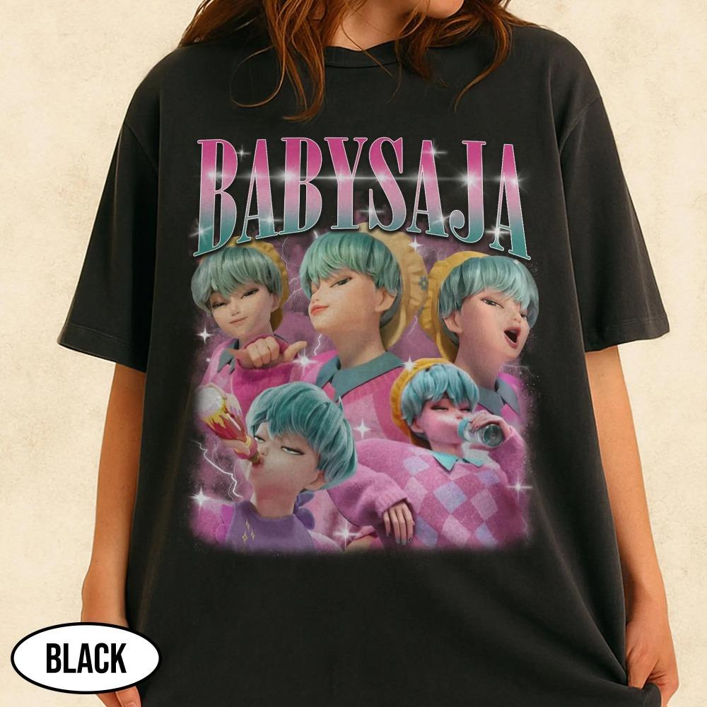 Kpop Demon Hunters Baby Saja Shirts Baby Saja Kpop Bootleg Shirts Vintage Y2k Kpop Boys Group Shirts Kpop Idol Merch