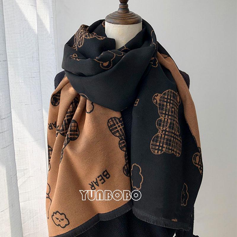 Winter Women's Scarf Luxury Design Double Sided Cashmere Feel Scarf Warm Scarf Shawl