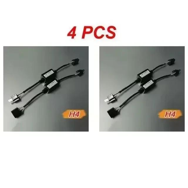 1-4pcs LED Canbus Decoder Adapter For H1 H4 H7 H11 9005 9006 9012 Anti-Flicker Harness Bulbs Resistor Warning Error Canceller
