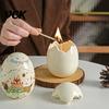 Minimalist Home Ornament Ceramic Eggshell Candle Holder for Scented Candles, Candles Decorative Vessel Container, Art Decor Tabletop Centerpiece Soft