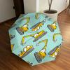 Construction Vehicle Print Umbrella Automatic Opening&Closing,Portable 3 Fold Design,8 Rib Iron Frame Outdoor Umbrella,Perfect Gift f