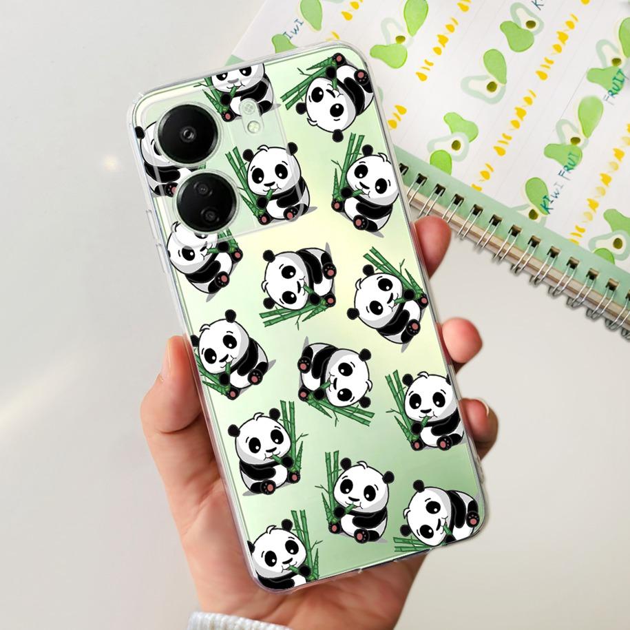 For Xiaomi POCO C65 Case Transparent Silicone Soft TPU Phone Cover For Xiaomi Mi Poco C65 Protective Bumper PocoC65 Flower Funda