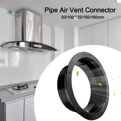 Vysoce kvalitní ABS konektor potrubí výfuku Příruba Černý Kulatý Zkosený Adaptér příruby 50-160mm Potrubí Větrací otvor Konektor Kuchyň