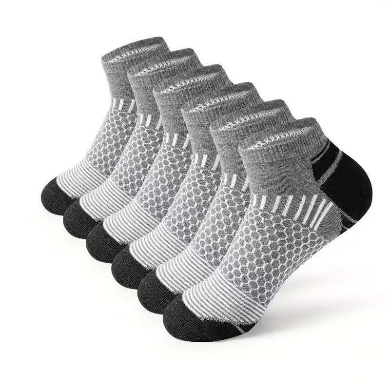 5/10 Pairs Various Sports Socks for Men Running Basketball Outdoor Socks Men's Spring Summer Breathable Sweat Wicking Short Socks Boat Socks
