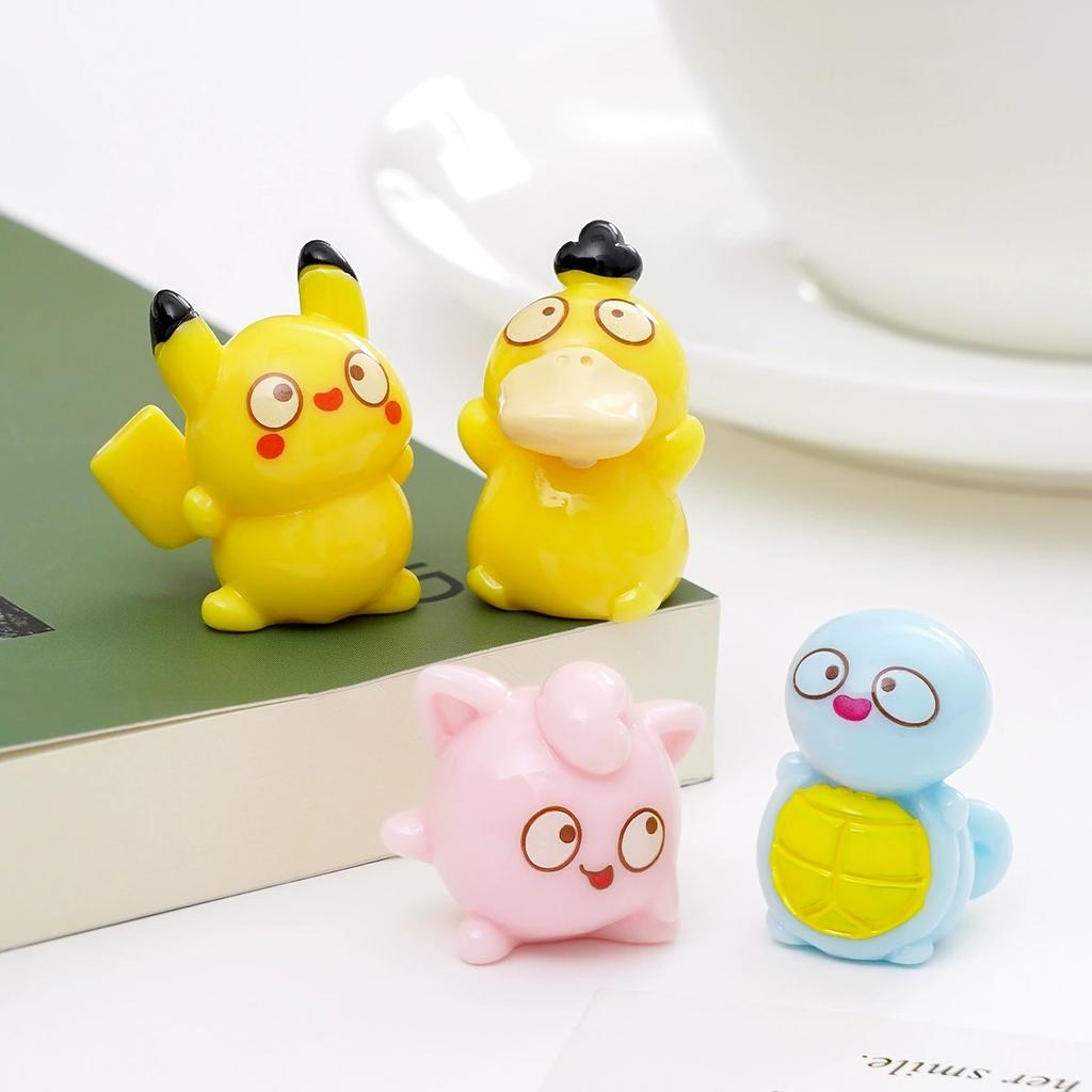 6pcs/Set Anime Figure Pokemon Monsters Wacky Pikachu In Charmander PVC Adult Collection Jigglypuff Model Dolls Toy Gift