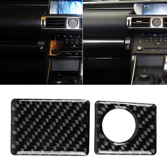 

2Pcs/Set Carbon Fiber Storage Box Switch Trim Decor for Lexus IS250 Right Drive