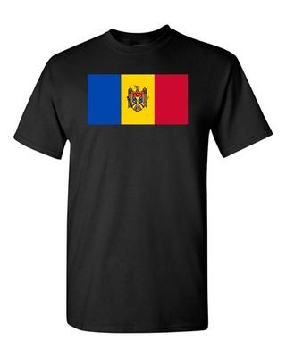 Moldavsko Vlajka země Evropa Kišiněv Stát Národ Vlastenecký DT Pánské Dámské Tričko Unisex Tričko