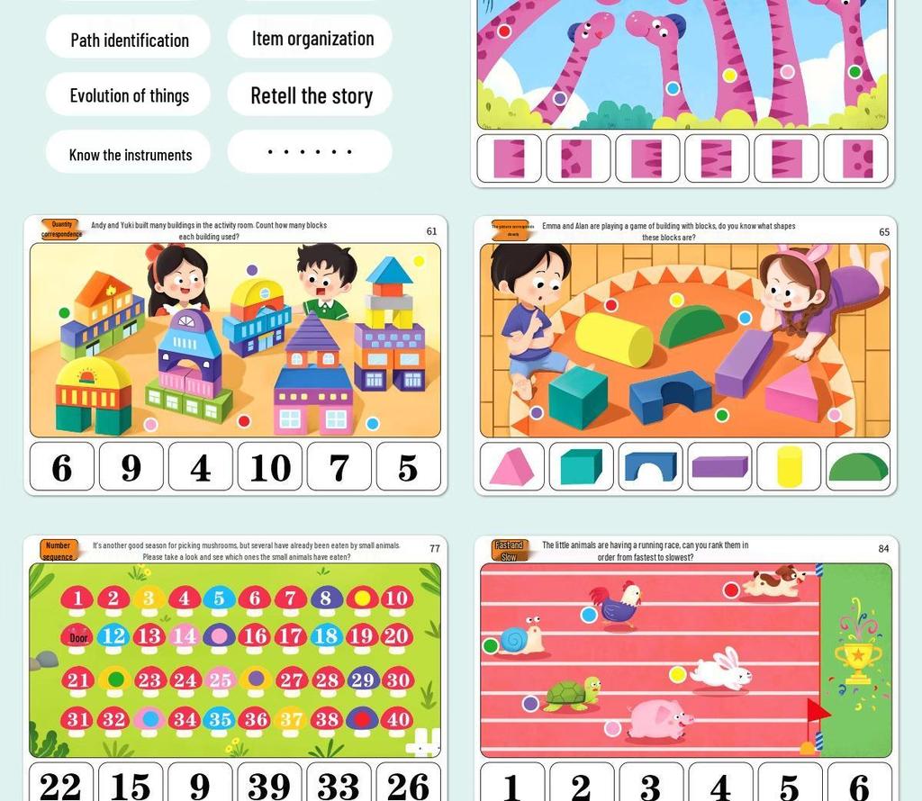 Children's Wooden Logic Training Set for Early Brain Development