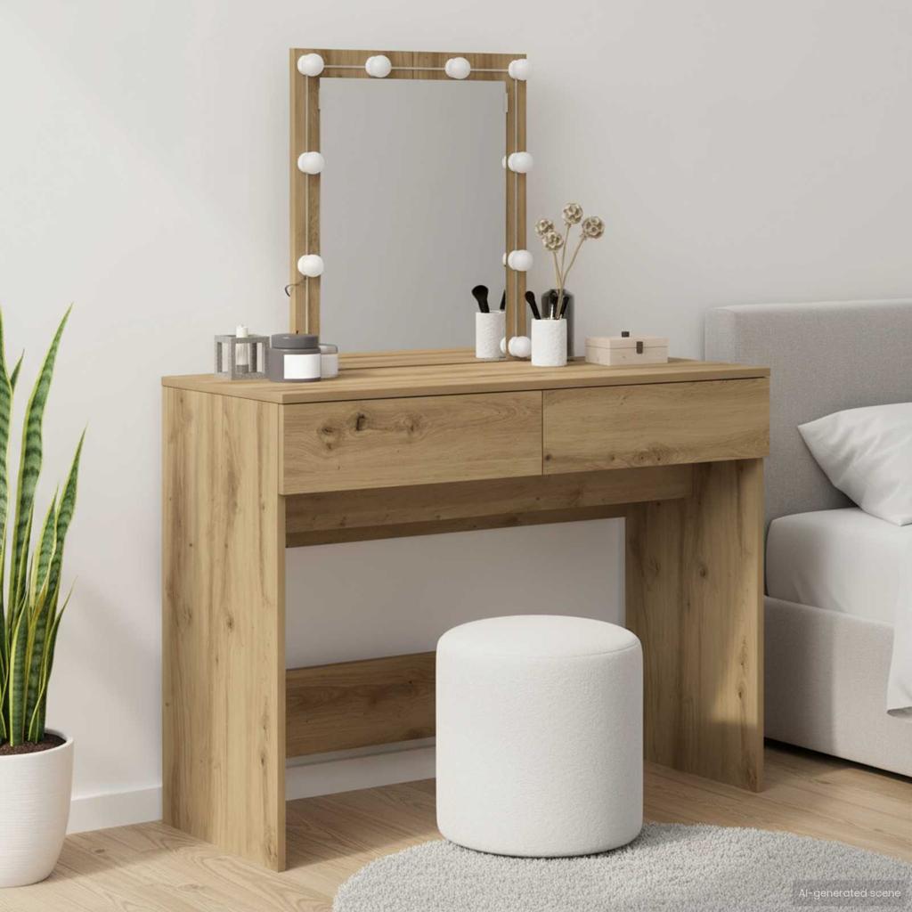 Makeup Table Artisan Oak 100 x 40 x 130 cm Particleboard