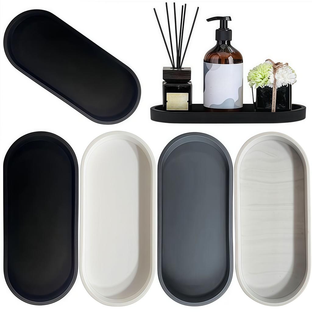 Countertop Organizer Silicone Bathroom Tray Soap Dispenser