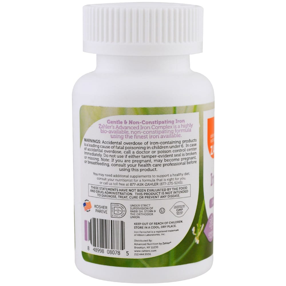 iHerb Zyler Iron Complex Capsules, 100 Counts