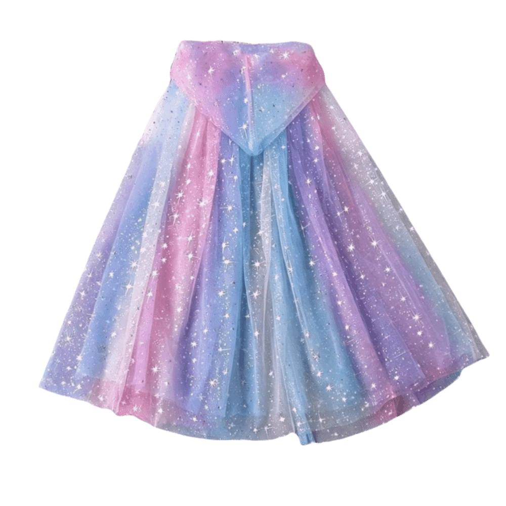 Sequined Children Cloak Shiny Shawl Girls Hooded Cloak Fairy Cosplay Costume Cape Halloween Party