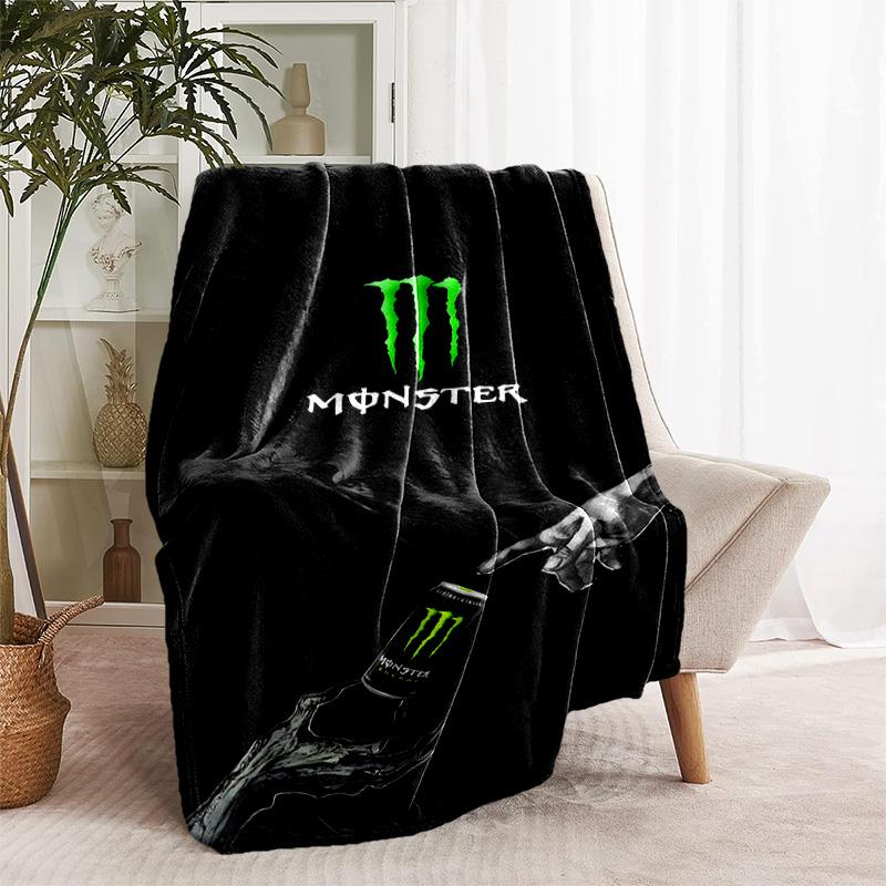 1pc Blanket - Monster Energy LOGO Print Design, Lightweight Blanket for Sofa, Bed- Soft &Warm, Gift for All Seasons