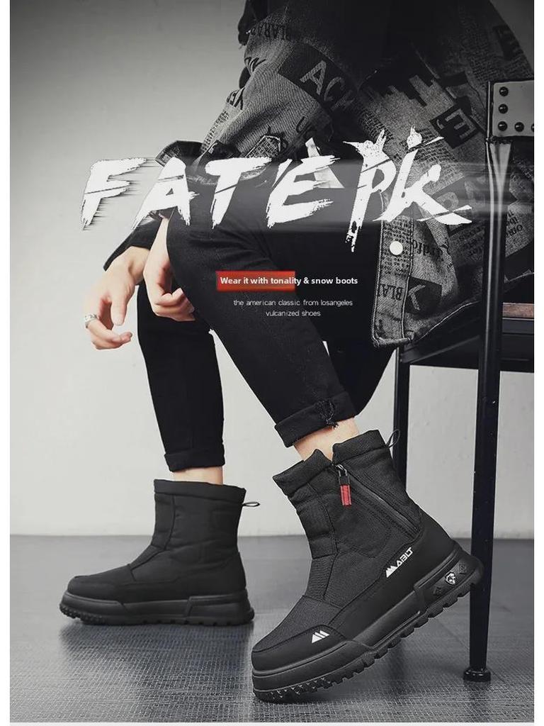 Men's 2024 Oxford Snow Boots with Plush Lining - Cold-Proof Outdoor High-Tops.