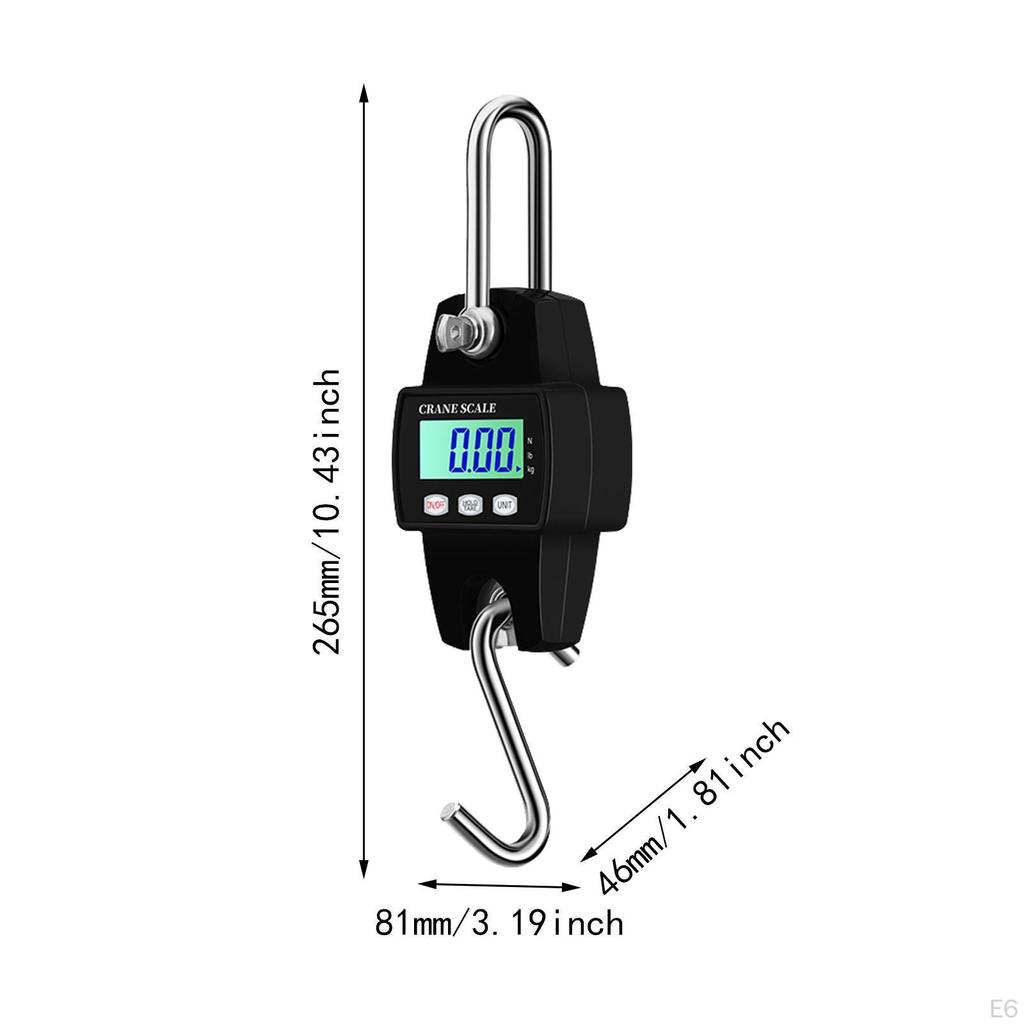 300kg Crane Scale for Weighing Luggage with LCD Display And Digital Features Travel Fishing