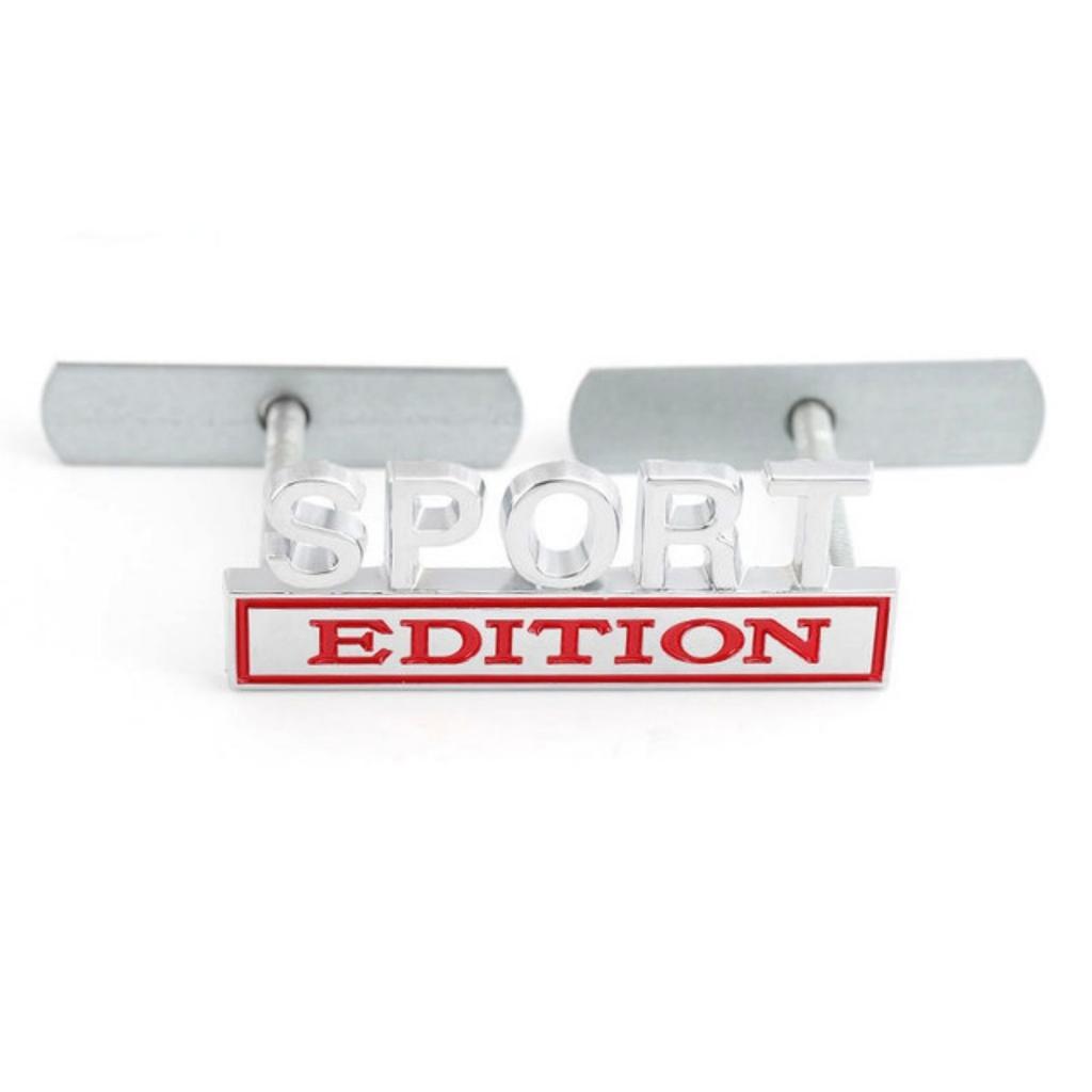 1Pc 3D Metal Sport Edition Logo Car Front Grille Badge Side Fender Rear Trunk Emblem Sticker Decal