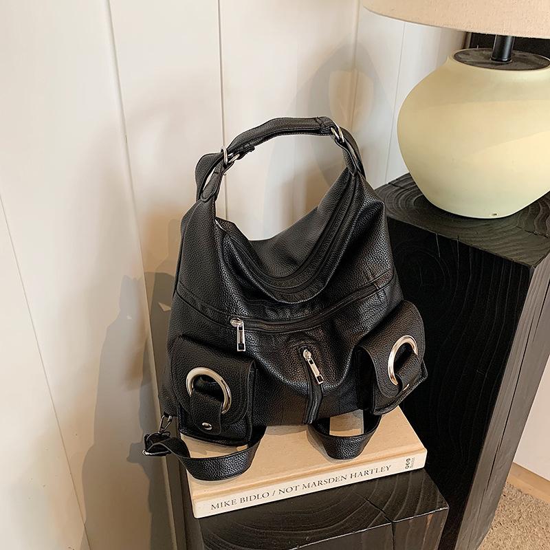 PU Tragetasche Damen Schultertasche Pendler Große Kapazität Rucksack