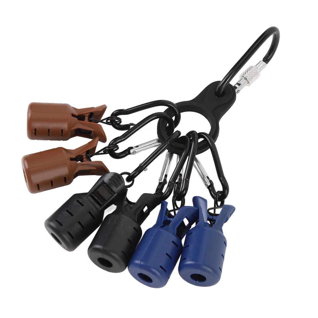 6 Pcs Squid Hooks Cover with Screwgate Clip Hooks Easy To Clip Protective Squid Jig Hook Protector for Outdoor Style 3