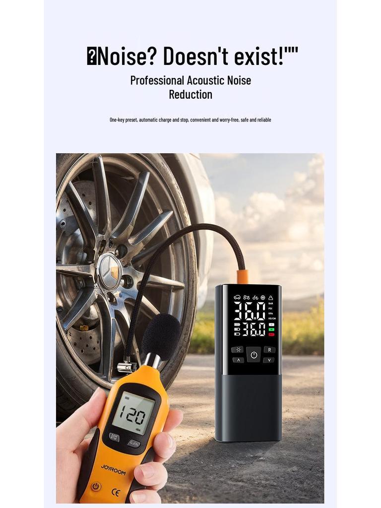 Portable Mini Wireless Car Tire Inflator with Digital Display