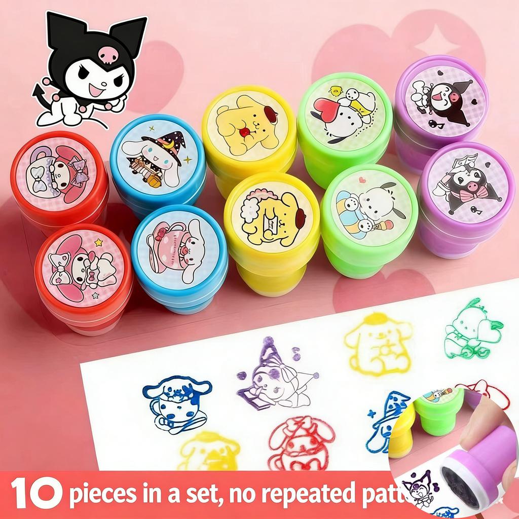 Cartoon Sanrio Seal Patterns Of Movie Merchandise Prizes Seal Set Cute Seals Reward Gifts Seals Kuromi Children'S Day Gifts
