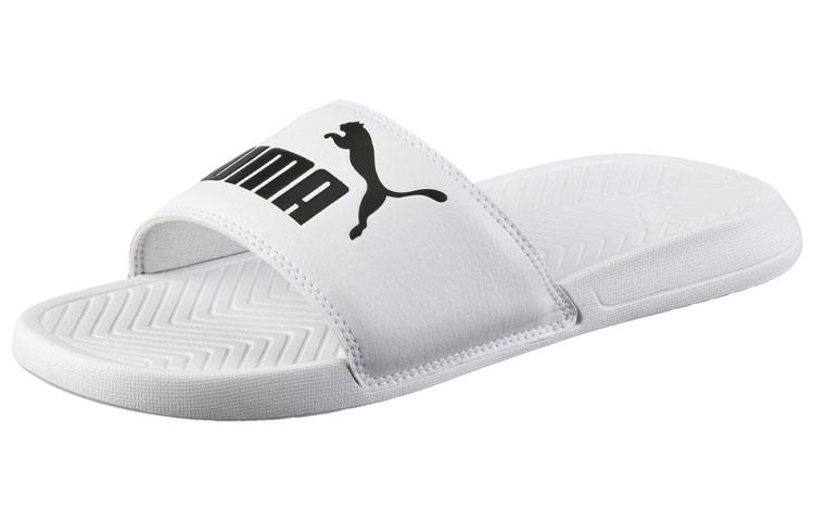 PUMA Popcat Slide White Black 360265-12 35.5