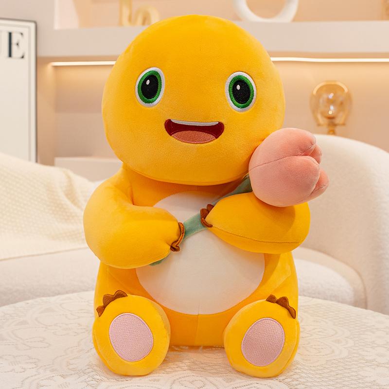 Süßes Kawaii Nailong Plüschtier Milchdrache Plüschtiere Dinosaurier Mit Herz Rose Blume Kuscheltier Für Kinder Geschenk 45cm