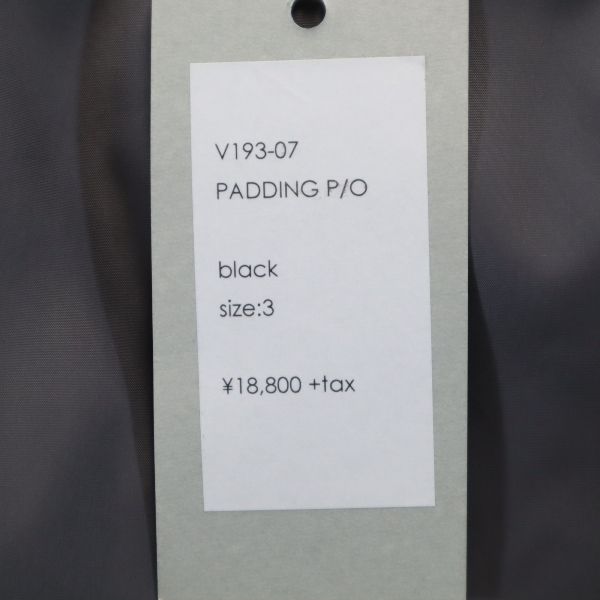 unused VAST222 19AW made in Japan Batting jacket 3 black pullover Men's Used