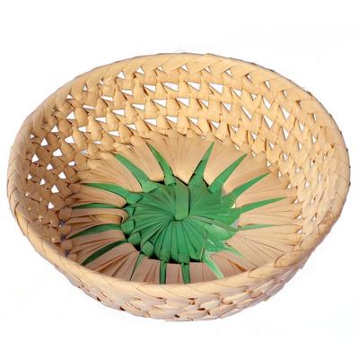 Round Bread Basket 20cm Green