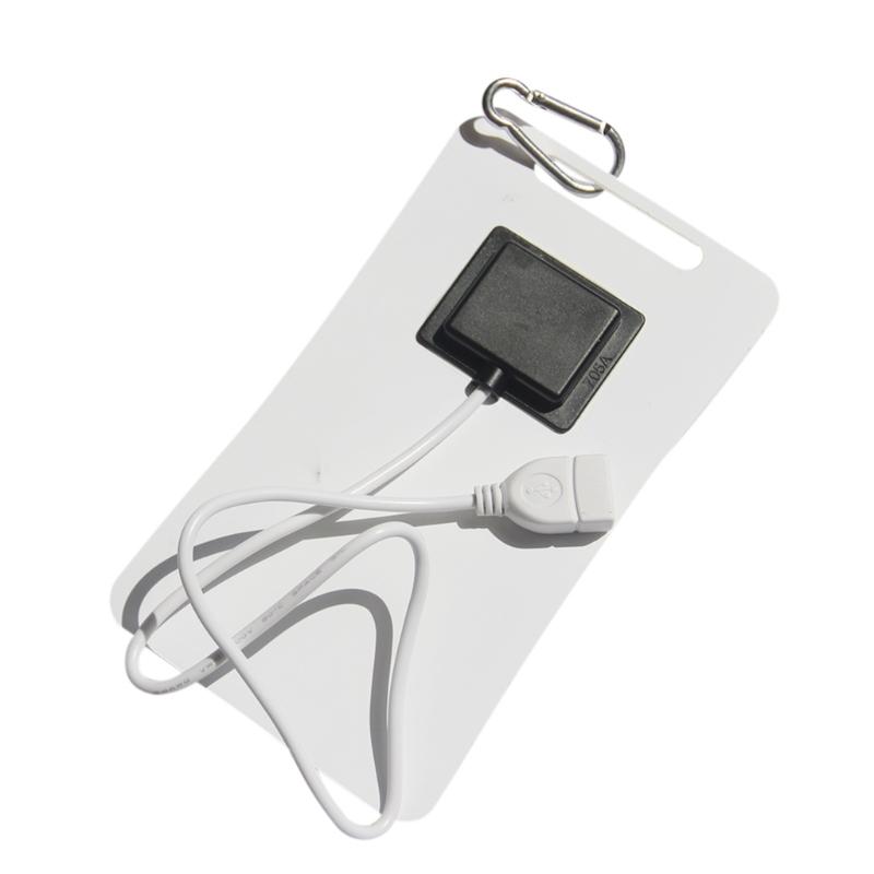 Compact USB Solar Power Charger Panel 2W 5V Solar Panel Charger for Outdoor Cooling Devices and Lighting Gadgets