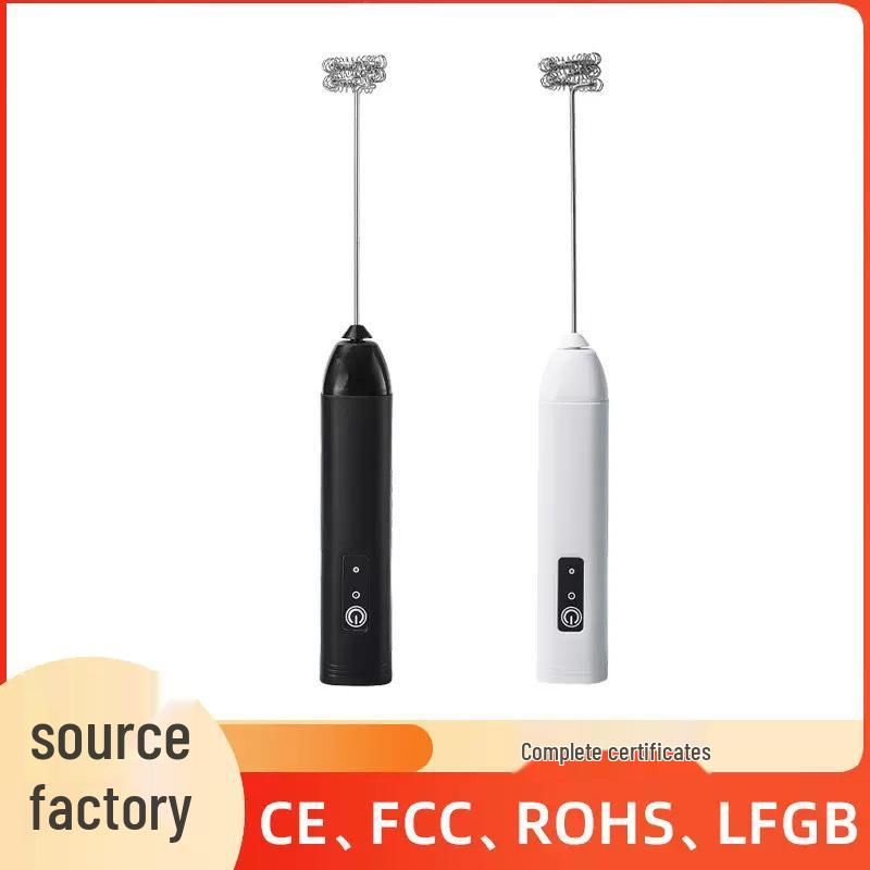 Wireless Electric Milk Frother - USB Rechargeable Handheld Coffee Blender Stick