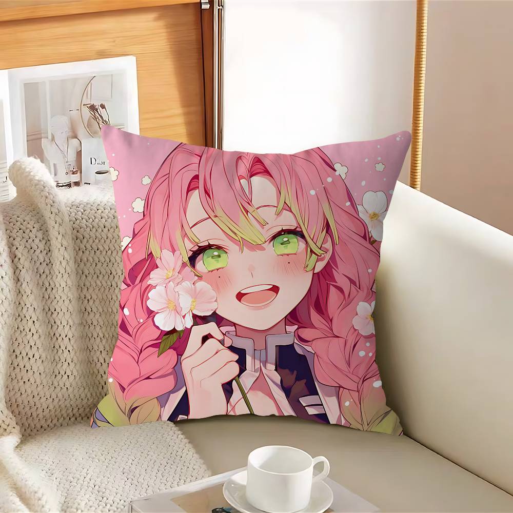 DemonS Slayer KanrojiS Mitsuri Pillow Case Removable Washable Cushion Cover – All-Season Soft Linen