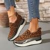Fashion Ladies Shoes 2025 Slip-on Women's Vulcanize Shoes Platform Women Sneakers Leopard Print Round Toe Slip on Women's Casual Shoes