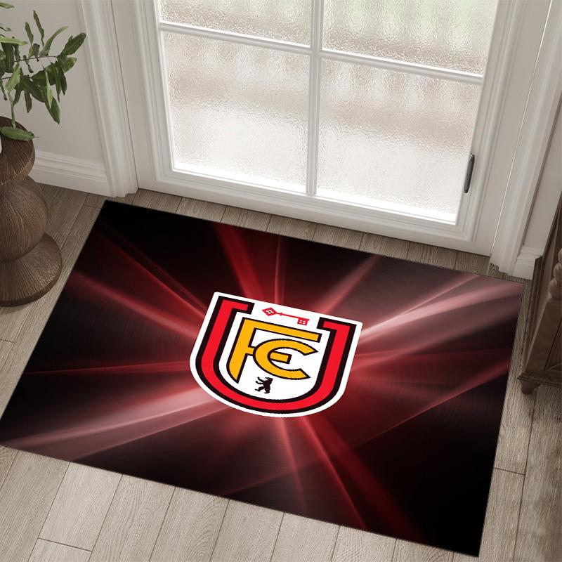 Union Berlin FC Design Crystal Velvet Carpet Cozy Non?Slip Printed Rug For Bedroom Living Room Entrance