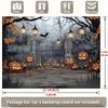 1 Halloween Party Banner - Ghost Tomb and Pumpkin Lantern  Misty Forest Trail Indoor and Outdoor Halloween Decoration