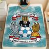 1PC Coventry City FC Print Flannel Blanket, High Quality Comfortable for All Seasons, Home Decor, Warmth and Comfort, Perfect for Christmas Gifts