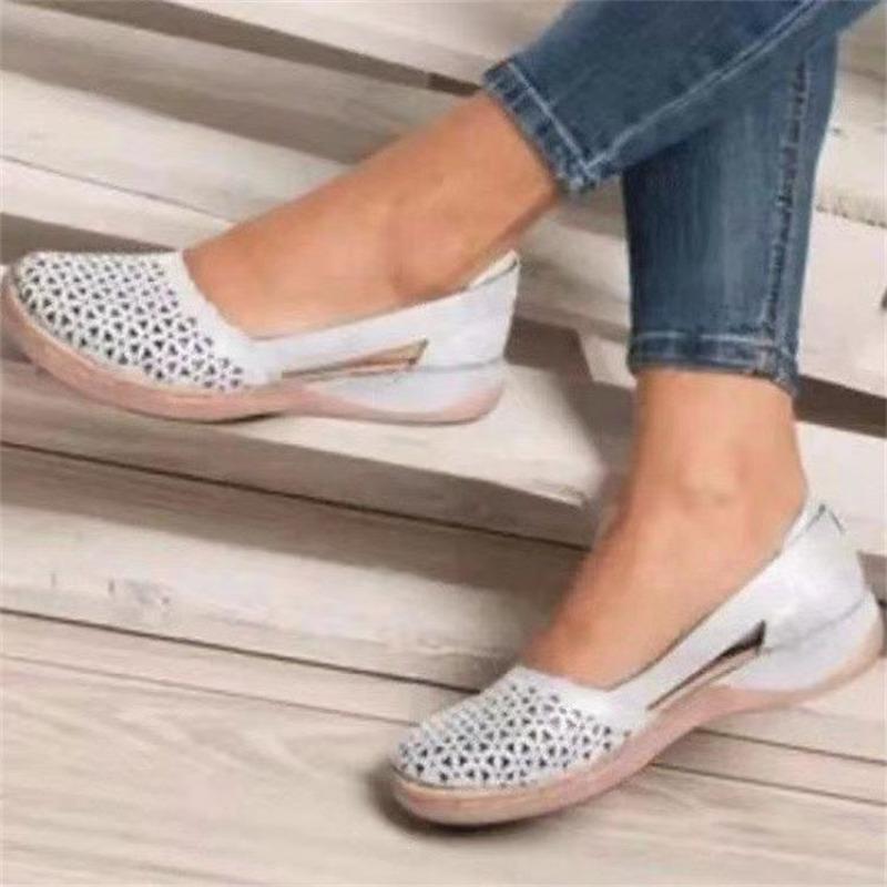 Women's Sandals Summer Handmade Ladies Shoes Leather Breathable Sandals Women Flats Retro Style Cusomized Support Sandals