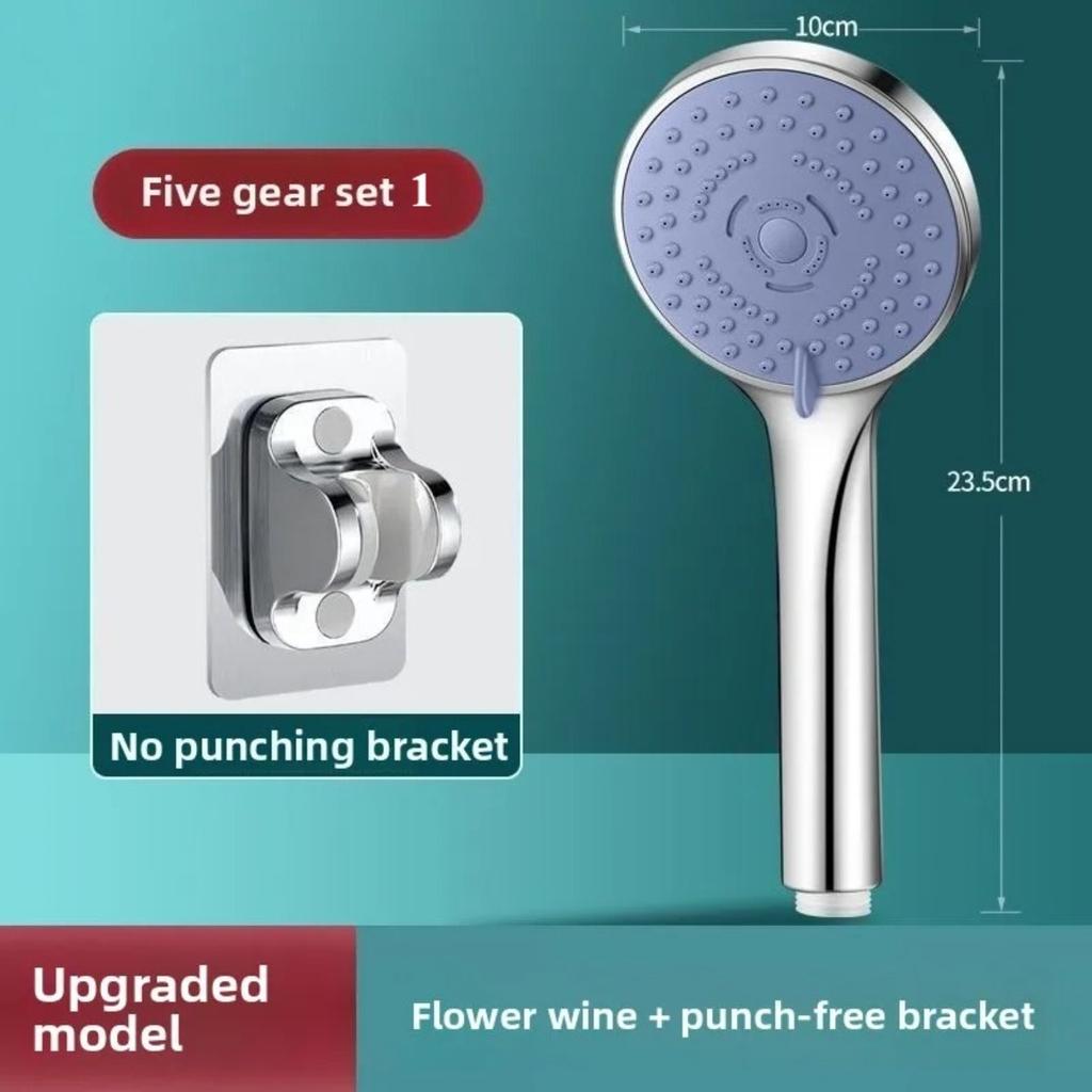 5 Modes Rain Shower Head High Pressure Hand Held Universal Shower Head Save Water Bathroom Shower Set Bathroom Accessories