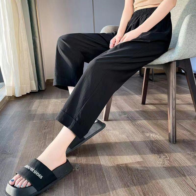 Ice Silk Women s High-Waisted Quick-Dry Wide-Leg Pants with Sun Protection S (Recommended 40-48kg)