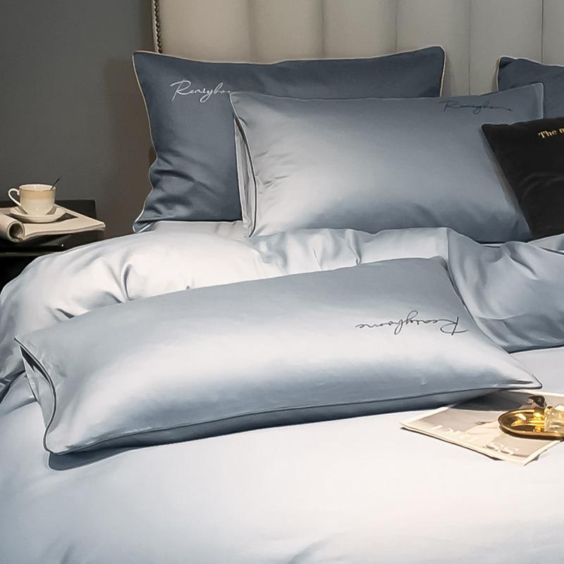 100% Nature Cotton Pillowcase Solid Color Pillow Cover Healthy  High-end Pillow Case 2pcs 48x75cm  King Size Pillow Cases