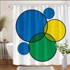 Modern Geometric Shower Curtain 180X180Cm – Red Black Gray Interlocking Shapes On White, Minimalist Bathroom Decor, 12 Hooks
