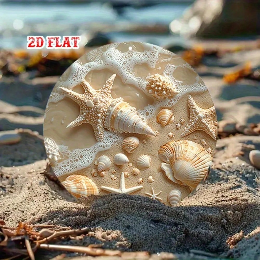 Vintage Wave Pattern Metal Wall Art Home Bar Restaurant Decor 20x20 разноцветный