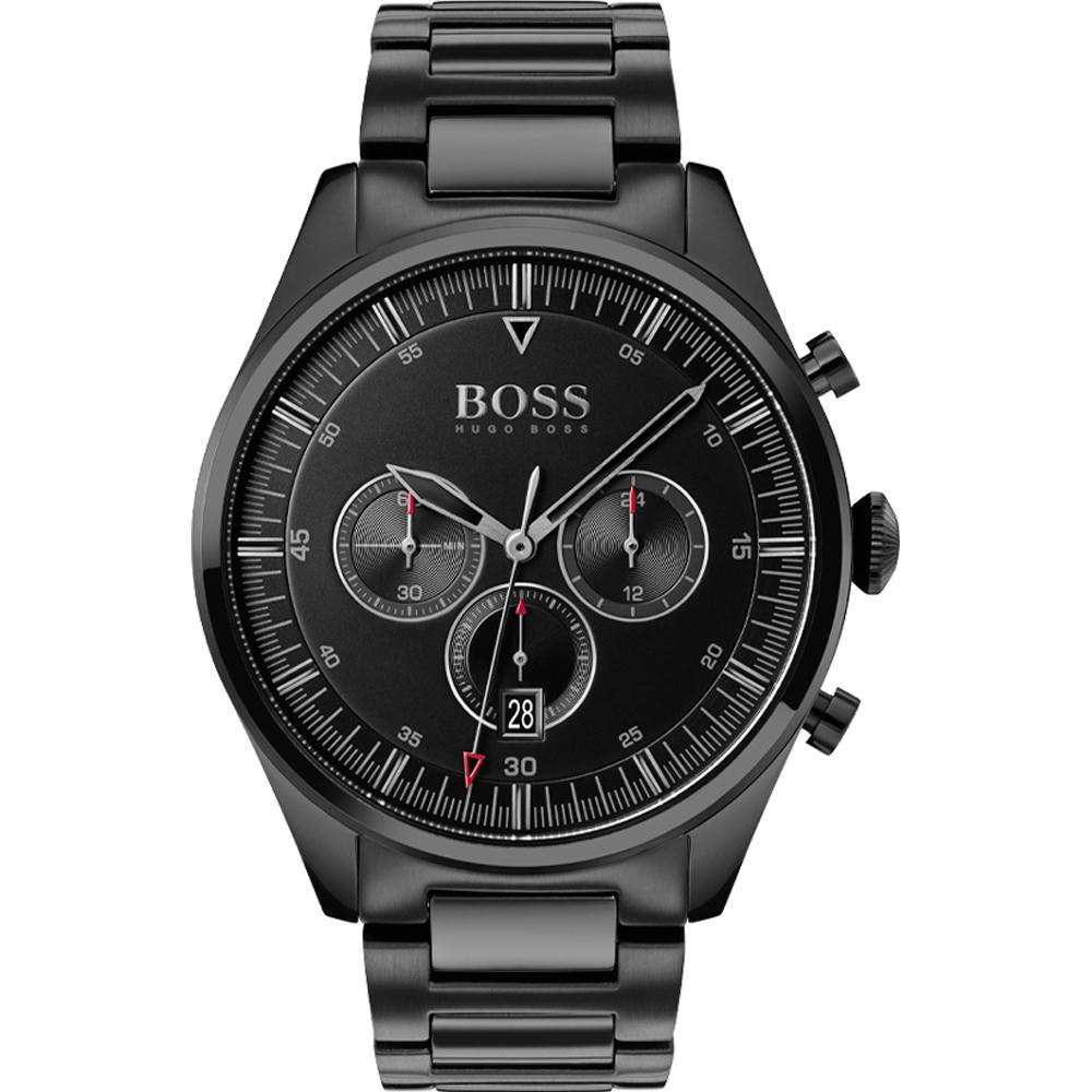BOSS Pioneer Black Dial Black Metal Men s Quartz Watch 1513714 чёрный