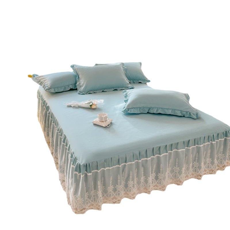 New Lace Jacquard Bed Skirt French 1.8M Mattress Cover Single Princess Style Lace Bedspread Thin Summer Dirt-Proof Cover