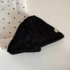 Autumn and Winter Retro Flannel Triangle Grip Clip High-end Sense of The Back of The Head Female Hairpin Banana Clip Large