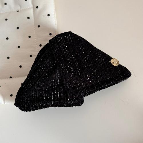 Autumn and Winter Retro Flannel Triangle Grip Clip High-end Sense of The Back of The Head Female Hairpin Banana Clip Large
