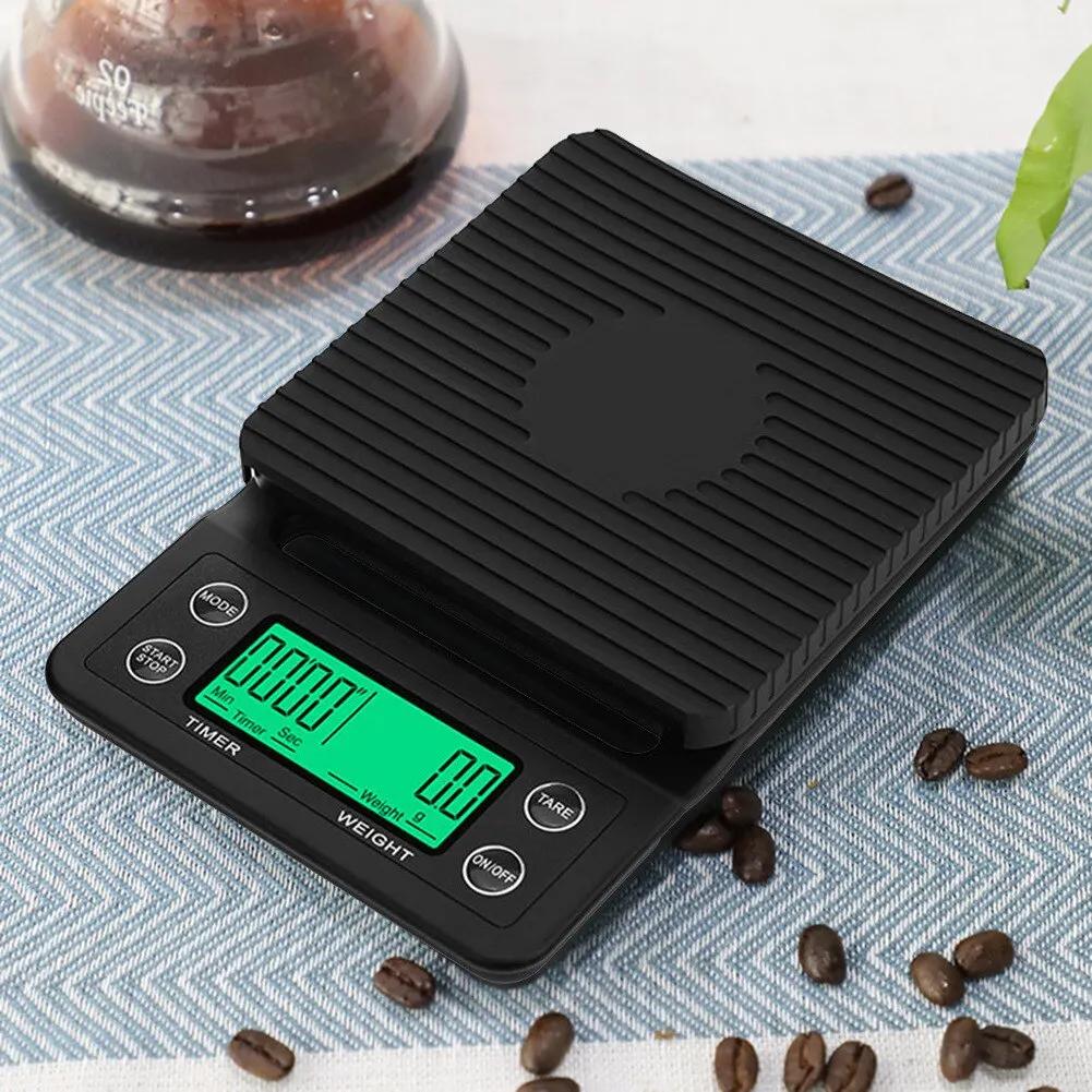 Household Electronic Precision LCD Digital Coffee Scale with Timer Kitchen Scale 5kg/0.1g Bar Scale Food Scale Baking Scale