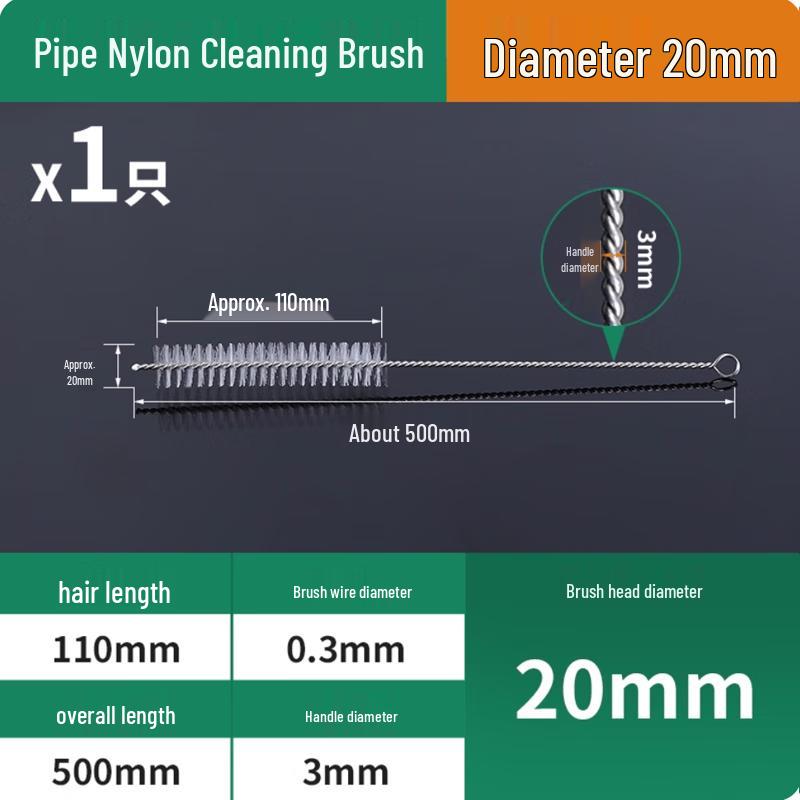 Extended Handle Nylon Tube and Pipe Cleaning Brush