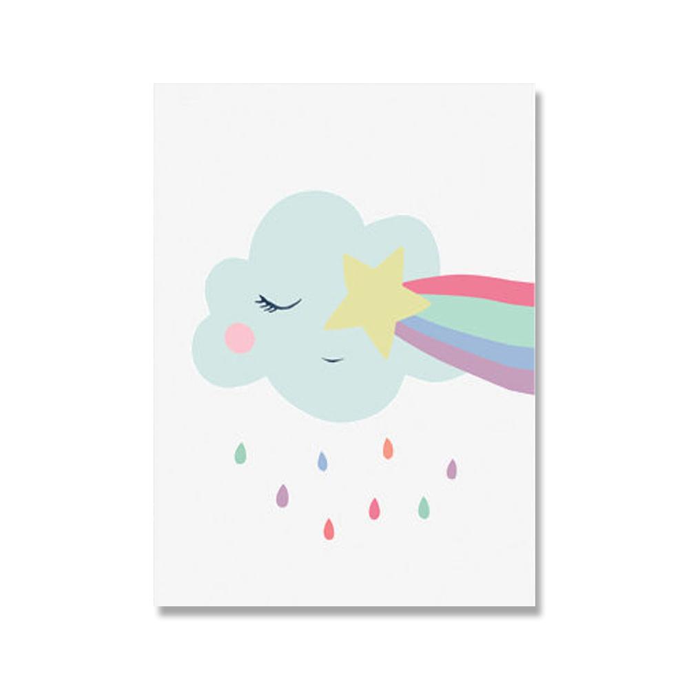 Plakat You Make Me Smile i Malarstwo Tęczy i Nadruki Gwiazd Dziecięce Plakaty Boho Nordyckie Obrazy Ścienne Do Dekoracji Pokoju Dziecięcego