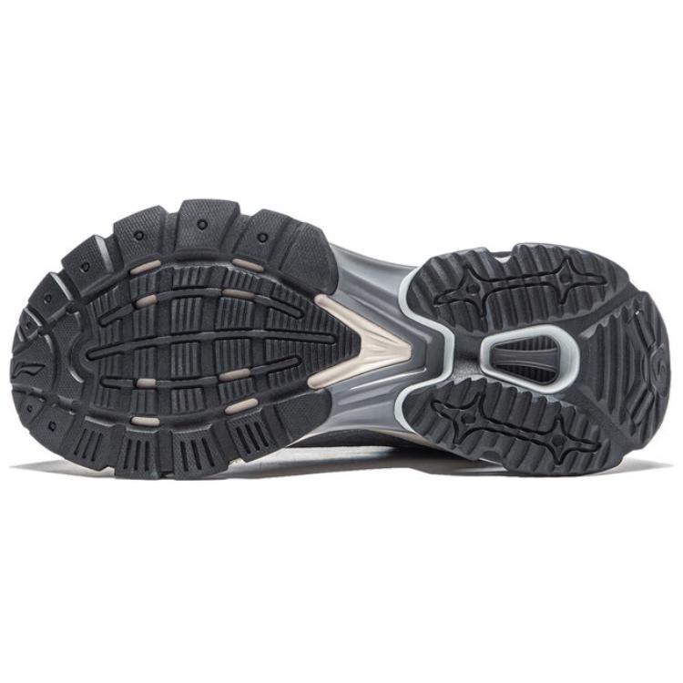 New LiNing Furious Rider BOW Cushioning Wear Resistant Low Top Running Shoes Men's Gray Blue AZGU007-2